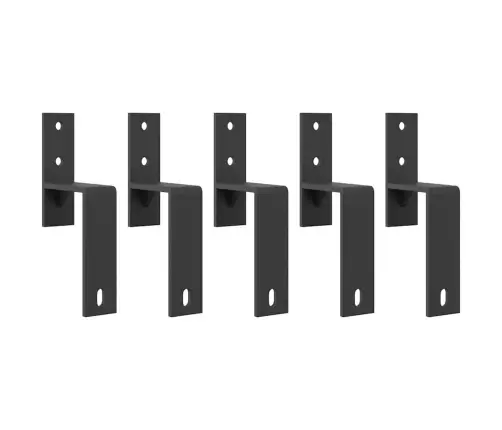 Bīdāmo Durvju Sistēma, 152,5 Cm, Melns Tērauds Vidaxl