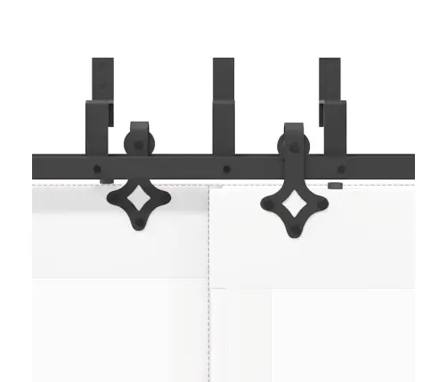 Bīdāmo Durvju Sistēma, 152,5 Cm, Melns Tērauds Vidaxl