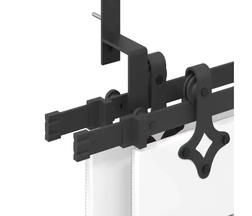 Bīdāmo Durvju Sistēma, 213,5 Cm, Melns Tērauds Vidaxl