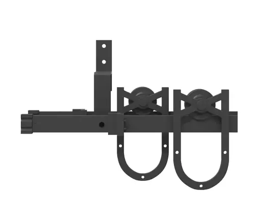 Stumdomų Durų Įrangos Rinkinys, Juodos Sp., 200cm Plienas