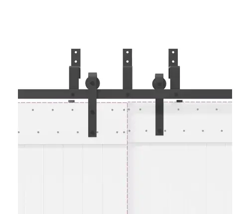 Bīdāmo Durvju Sistēma, 305 Cm, Melns Tērauds Vidaxl