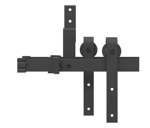Bīdāmo Durvju Sistēma, 427 Cm, Melns Tērauds Vidaxl