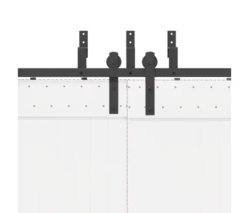 Bīdāmo Durvju Sistēma, 400 Cm, Melns Tērauds Vidaxl