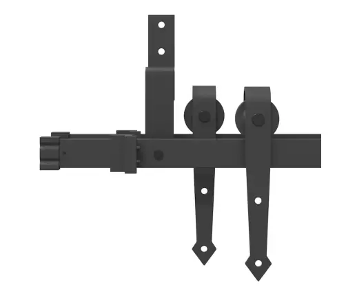 Bīdāmo Durvju Sistēma, 305 Cm, Melns Tērauds Vidaxl
