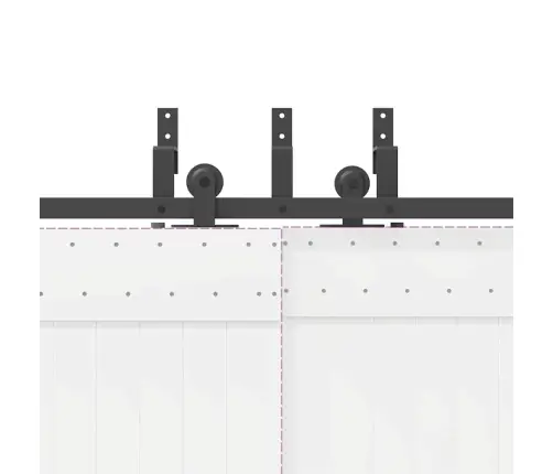 Bīdāmo Durvju Sistēma, 427 Cm, Melns Tērauds Vidaxl