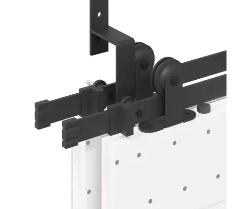 Bīdāmo Durvju Sistēma, 427 Cm, Melns Tērauds Vidaxl