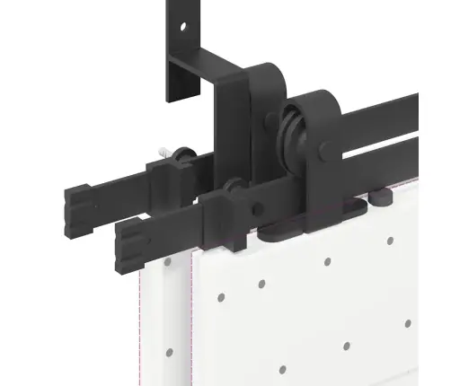 Bīdāmo Durvju Sistēma, 366 Cm, Melns Tērauds Vidaxl