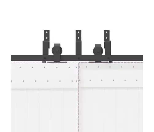 Bīdāmo Durvju Sistēma, 400 Cm, Melns Tērauds Vidaxl