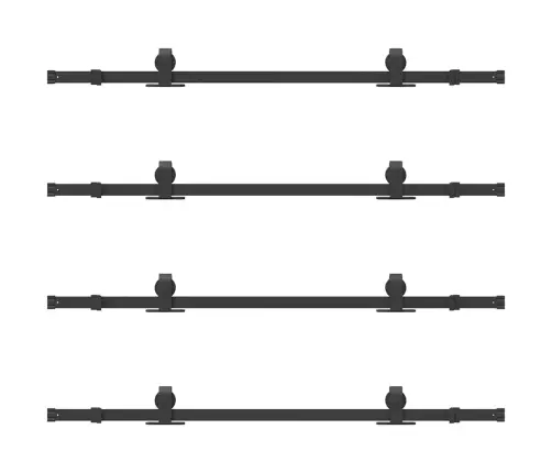 Liugukse Tarvikute Komplekt 305 Cm Terasest, Must