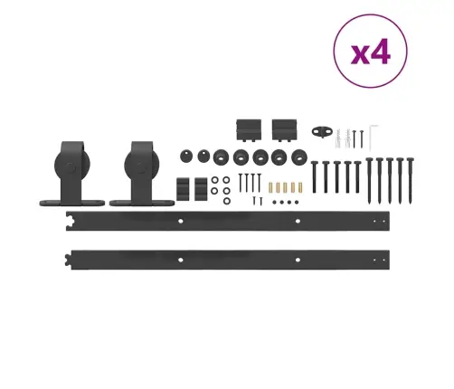Liugukse Tarvikute Komplekt 305 Cm Terasest, Must