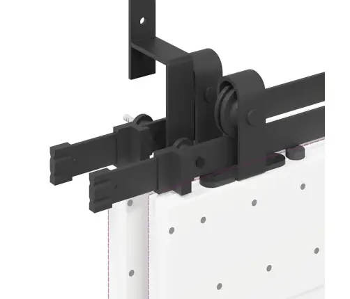 Bīdāmo Durvju Sistēma, 427 Cm, Melns Tērauds Vidaxl