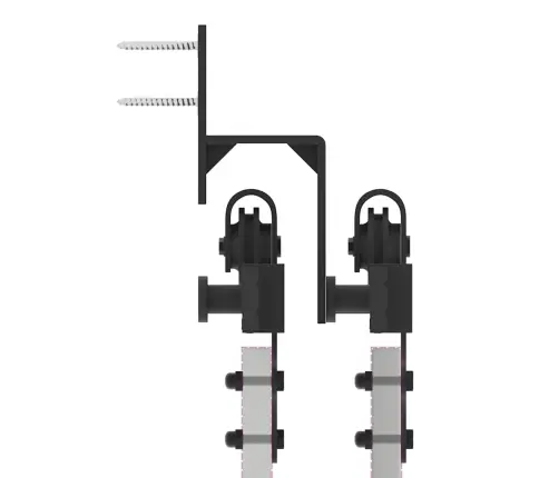 Bīdāmo Durvju Sistēma, 305 Cm, Melns Tērauds Vidaxl