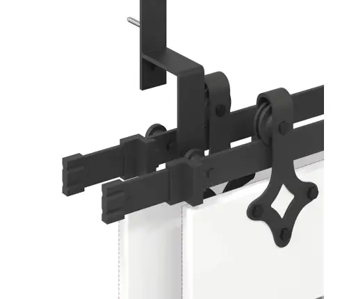 Bīdāmo Durvju Sistēma, 305 Cm, Melns Tērauds Vidaxl