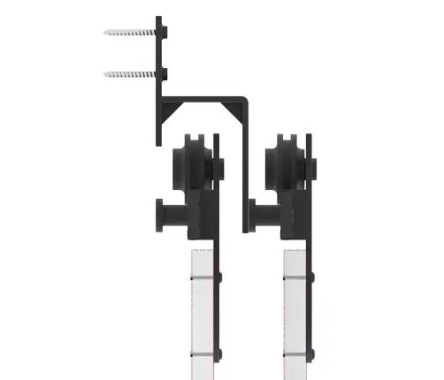 Bīdāmo Durvju Sistēma, 366 Cm, Melns Tērauds Vidaxl