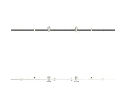 Stumdomų Durų Įrangos Rinkinys, Sidabr., 200cm Nerūd. Plien.