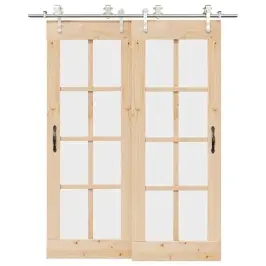 Stumdomų Durų Įrangos Rinkinys, Sidabr., 183cm Nerūd. Plien.