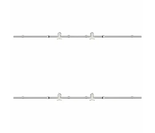 Bīdāmo Durvju Sistēma, 200 Cm, Nerūsējošs Tērauds Vidaxl