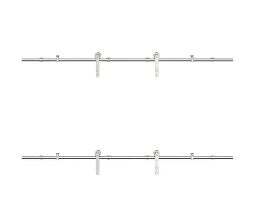 Stumdomų Durų Įrangos Rinkinys, Sidabr., 183cm Nerūd. Plien.