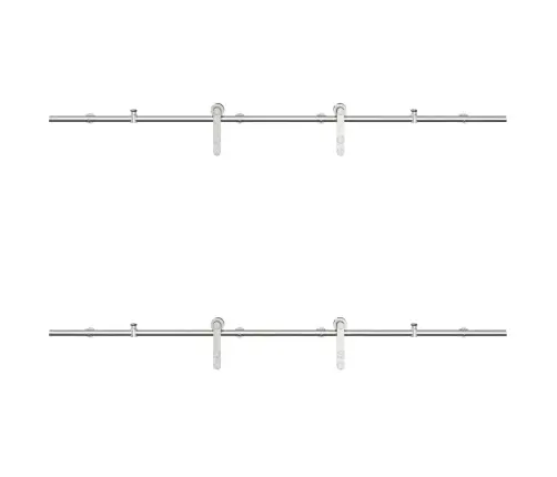 Liuguksetarvikute Komplekt, 200 cm Roostevaba Teras, Hõbedane