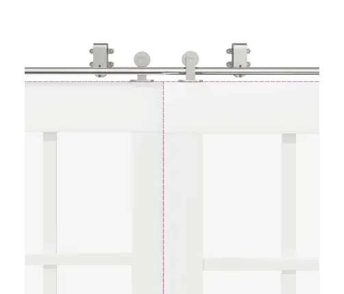 Bīdāmo Durvju Sistēma, 366 Cm, Nerūsējošs Tērauds Vidaxl