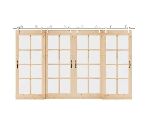 Bīdāmo Durvju Sistēma, 366 Cm, Nerūsējošs Tērauds Vidaxl