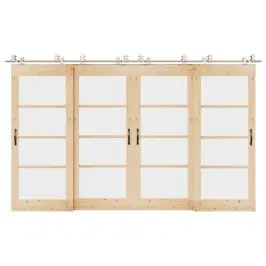 Bīdāmo Durvju Sistēma, 366 Cm, Nerūsējošs Tērauds Vidaxl