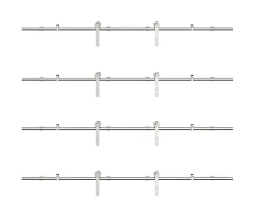 Stumdomų Durų Įrangos Rinkinys, Sidabr., 366cm Nerūd. Plien.