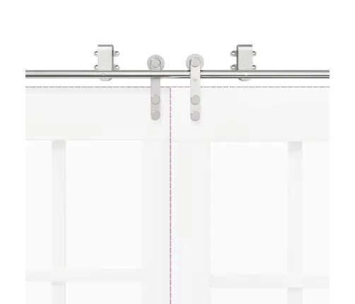 Stumdomų Durų Įrangos Rinkinys, Sidabr., 366cm Nerūd. Plien.