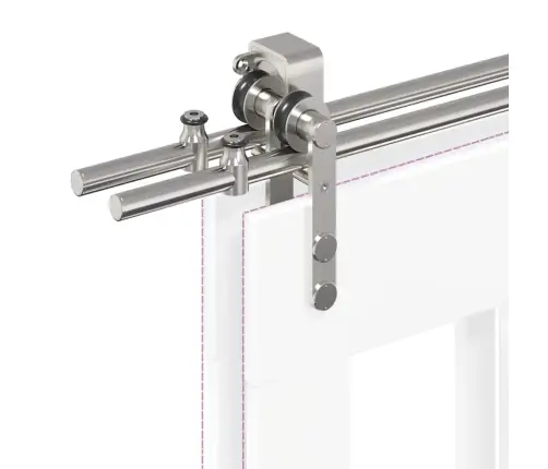 Stumdomų Durų Įrangos Rinkinys, Sidabr., 366cm Nerūd. Plien.