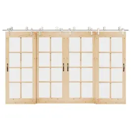 Bīdāmo Durvju Sistēma, 366 Cm, Nerūsējošs Tērauds Vidaxl