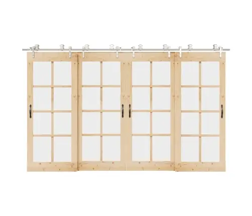 Stumdomų Durų Įrangos Rinkinys, Sidabr., 366cm Nerūd. Plien.