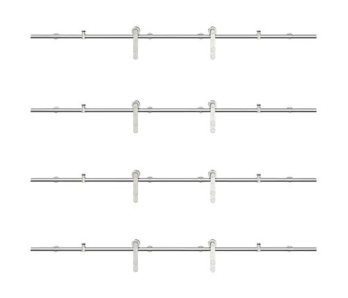 Bīdāmo Durvju Sistēma, 400 Cm, Nerūsējošs Tērauds Vidaxl