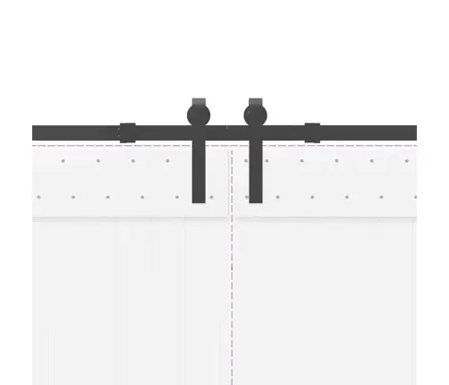 Stumdomų Durų Įrangos Rinkinys, Juodos Sp., 305 cm Plienas