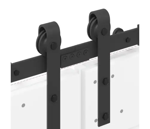 Bīdāmo Durvju Sistēma, 427 Cm, Melns Tērauds Vidaxl