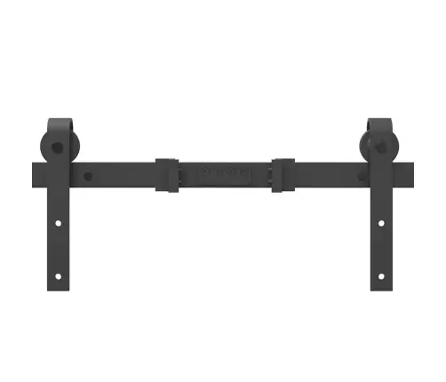 Bīdāmo Durvju Sistēma, 427 Cm, Melns Tērauds Vidaxl