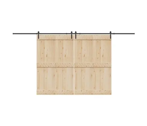 Bīdāmo Durvju Sistēma, 427 Cm, Melns Tērauds Vidaxl