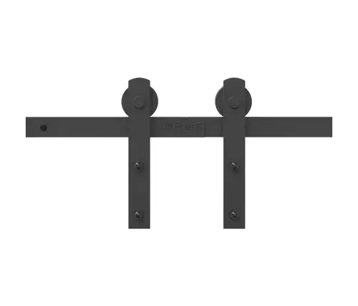 Bīdāmo Durvju Sistēma, 400 Cm, Melns Tērauds Vidaxl