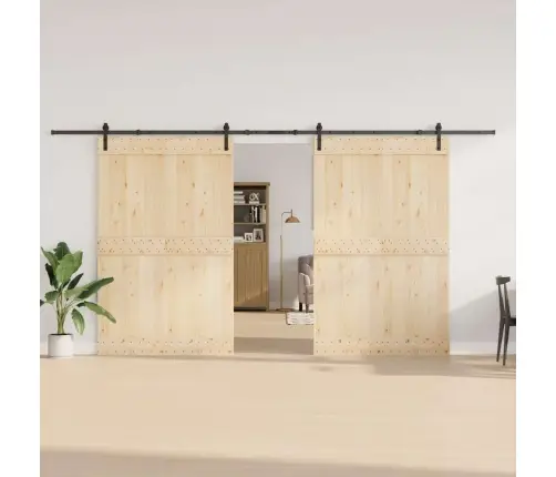 Bīdāmo Durvju Sistēma, 427 Cm, Melns Tērauds Vidaxl