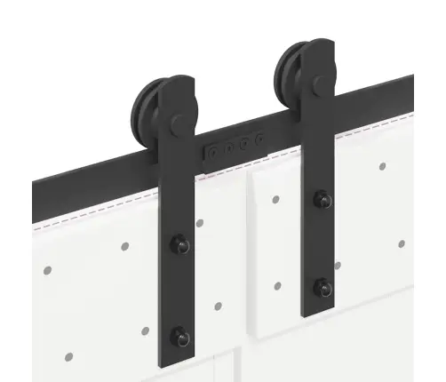 Bīdāmo Durvju Sistēma, 427 Cm, Melns Tērauds Vidaxl