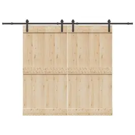 Stumdomų Durų Įrangos Rinkinys, Juodos Sp., 427 cm Plienas