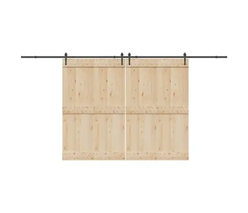 Bīdāmo Durvju Sistēma, 427 Cm, Melns Tērauds Vidaxl