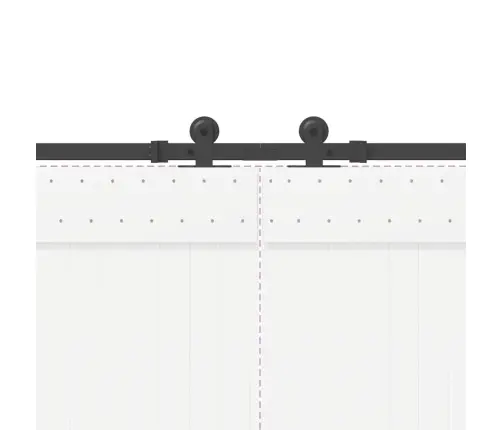 Bīdāmo Durvju Sistēma, 305 Cm, Melns Tērauds Vidaxl
