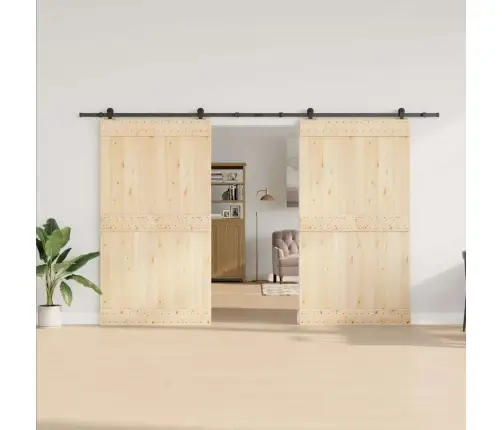 Bīdāmo Durvju Sistēma, 366 Cm, Melns Tērauds Vidaxl