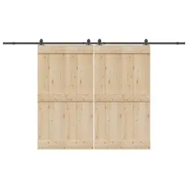 Stumdomų Durų Įrangos Rinkinys, Juodos Sp., 366 cm Plienas