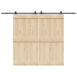 Bīdāmo Durvju Sistēma, 305 Cm, Melns Tērauds Vidaxl