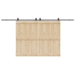 Stumdomų Durų Įrangos Rinkinys, Juodos Sp., 427 cm Plienas