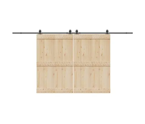 Bīdāmo Durvju Sistēma, 427 Cm, Melns Tērauds Vidaxl