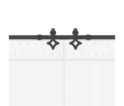 Bīdāmo Durvju Sistēma, 427 Cm, Melns Tērauds Vidaxl