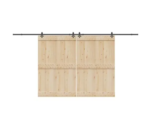 Bīdāmo Durvju Sistēma, 427 Cm, Melns Tērauds Vidaxl