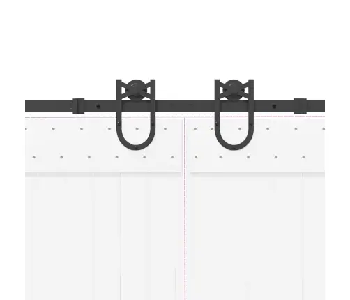 Stumdomų Durų Įrangos Rinkinys, Juodos Sp., 366 cm Plienas